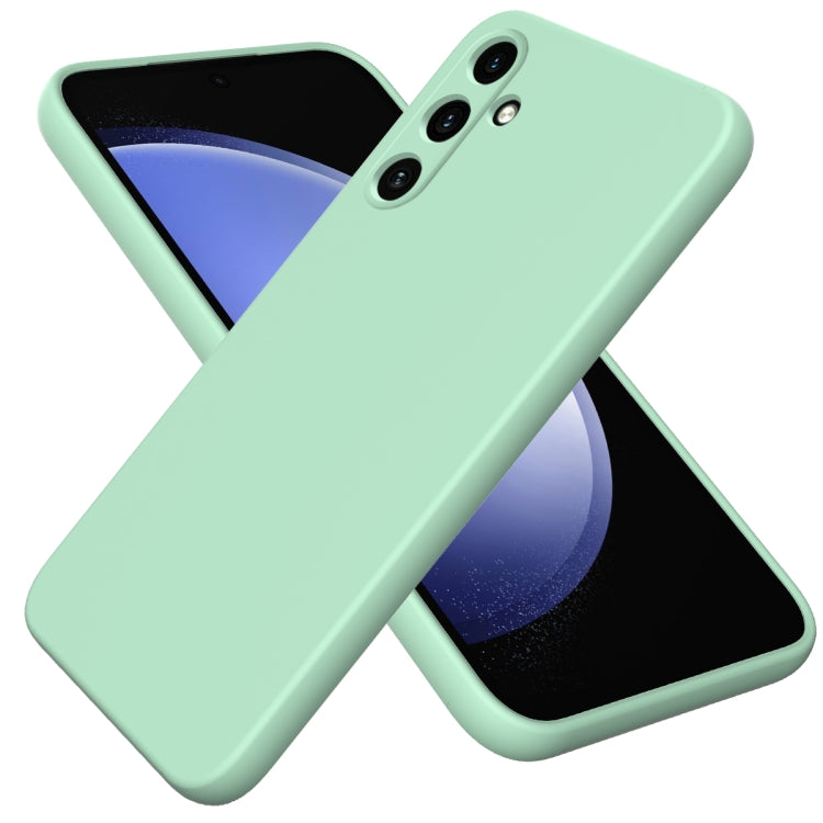 For Samsung Galaxy A35 5G Pure Color Liquid Silicone Shockproof Full Coverage Phone Case(Green) - Galaxy Phone Cases by buy2fix | Online Shopping UK | buy2fix