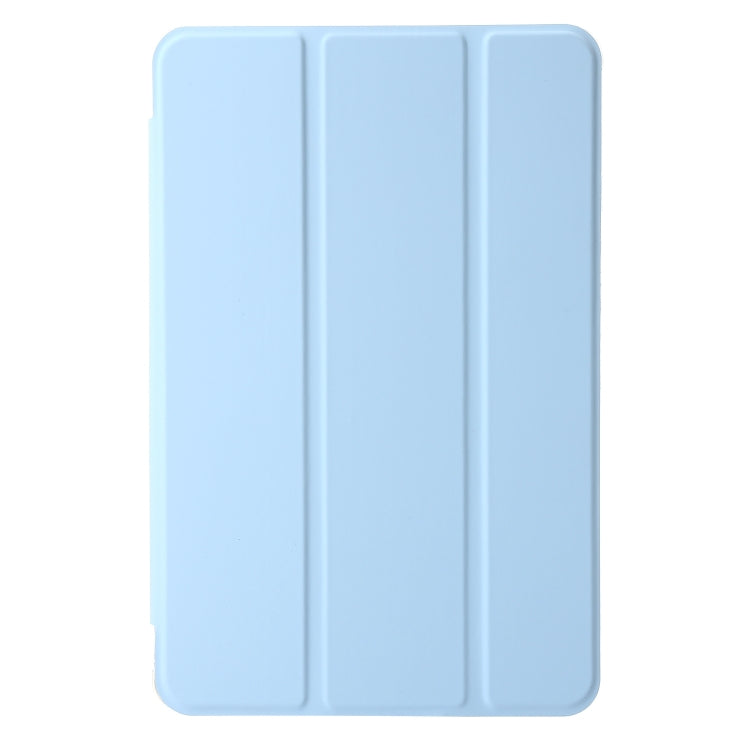 For Samsung Galaxy Tab A9+ 3-Fold Clear Acrylic Leather Tablet Case(Ice Blue) - Galaxy Tab A9+ by buy2fix | Online Shopping UK | buy2fix