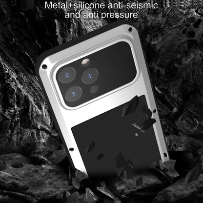 For iPhone 15 Pro Max LOVE MEI Metal Shockproof Life Waterproof Dustproof Phone Case(Red) - iPhone 15 Pro Max Cases by LOVE MEI | Online Shopping UK | buy2fix