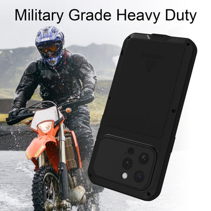 For iPhone 16 Pro LOVE MEI Metal Shockproof Life Waterproof Dustproof Phone Case(Army Green) - iPhone 16 Pro Cases by LOVE MEI | Online Shopping UK | buy2fix