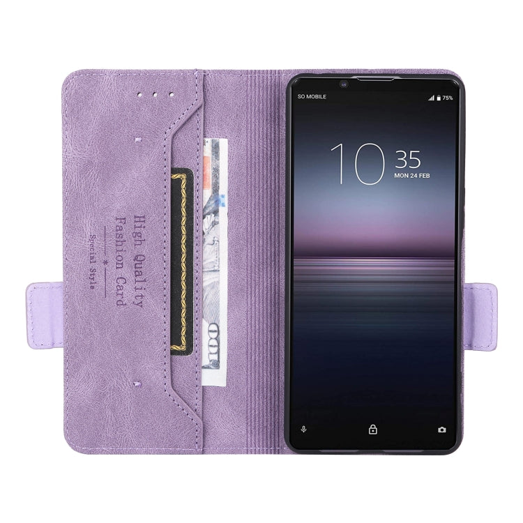 For Sony Xperia 1 VI 2024 Magnetic Clasp Leather Phone Case(Purple) - Sony Cases by buy2fix | Online Shopping UK | buy2fix