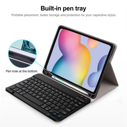 For Samsung Galaxy Tab A9 Square Cap Bluetooth Keyboard Leather Case with Pen Slot(Green) - Samsung Keyboard by buy2fix | Online Shopping UK | buy2fix