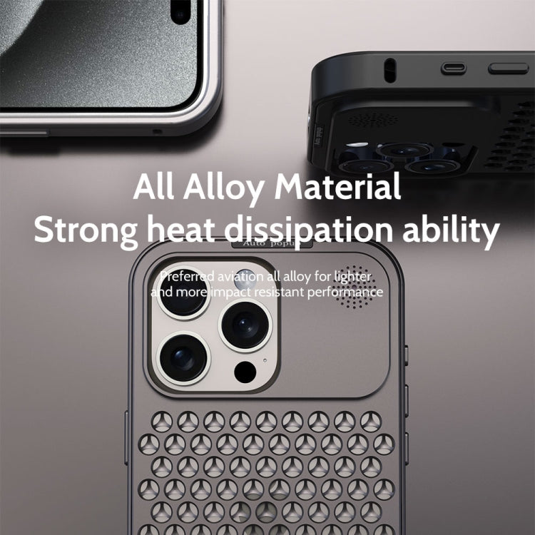 For iPhone 13 R-JUST RJ58 Aromatherapy Metal Cooling Phone Case(Black) - iPhone 13 Cases by R-JUST | Online Shopping UK | buy2fix