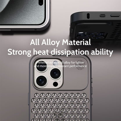 For iPhone 14 R-JUST RJ58 Aromatherapy Metal Cooling Phone Case(Grey) - iPhone 14 Cases by R-JUST | Online Shopping UK | buy2fix