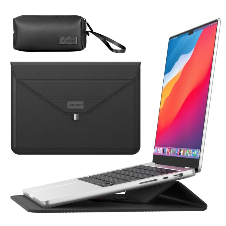 For 13/14 inch Envelope Holder Laptop Sleeve Bag with Accessories Bag(Black) - Other by buy2fix | Online Shopping UK | buy2fix