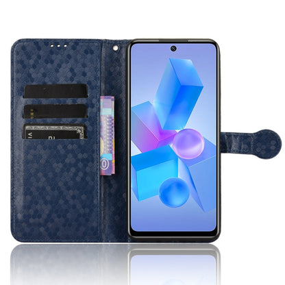 For Infinix Hot 40 / Hot 40 Pro 4G 2024 Honeycomb Dot Texture Leather Phone Case(Blue) - Infinix Cases by buy2fix | Online Shopping UK | buy2fix