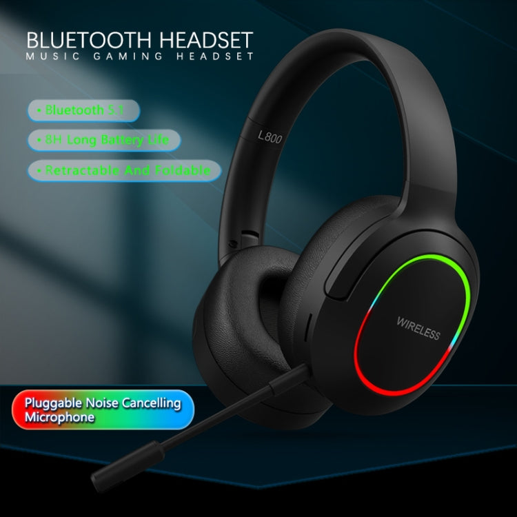 L800 Foldable ENC Noise Reduction Wireless Gaming Headset with Microphone(Green) - Headset & Headphone by buy2fix | Online Shopping UK | buy2fix