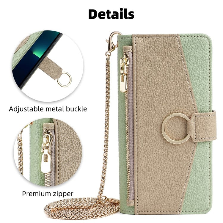 For Motorola Moto G Play 4G 2024 Crossbody Litchi Texture Leather Phone Case(Green) - Motorola Cases by buy2fix | Online Shopping UK | buy2fix