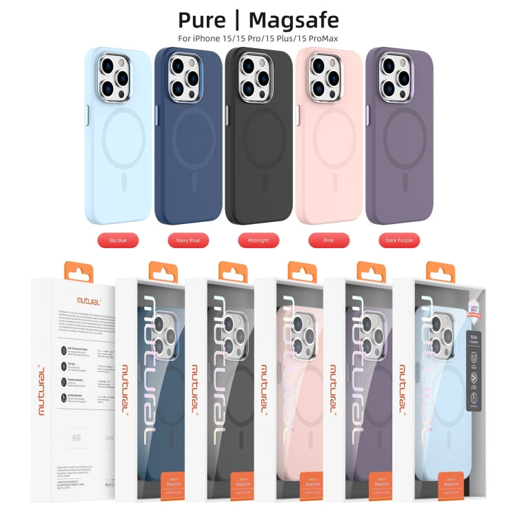 For iPhone 15 Pro Max Mutural Karen Series Liquid Silicone Magsafe Phone Case(Navy Blue) - iPhone 15 Pro Max Cases by Mutural | Online Shopping UK | buy2fix