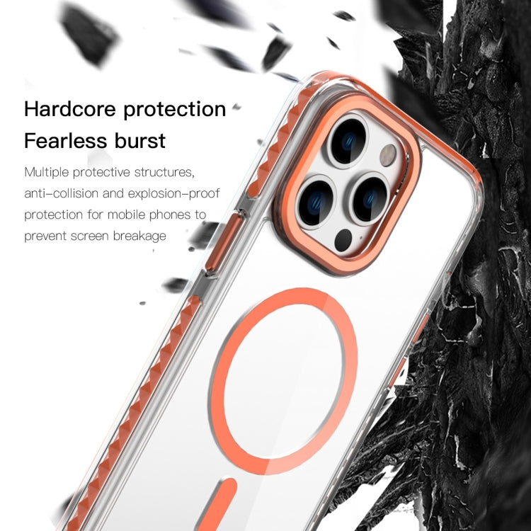 For iPhone 15 Pro Max Mutural Cushion Series MagSafe Magnetic Phone Case(Orange) - iPhone 15 Pro Max Cases by Mutural | Online Shopping UK | buy2fix