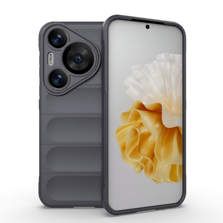 For Huawei Pura 70 Pro / 70 Pro+ Magic Shield TPU + Flannel Phone Case(Dark Grey) - Huawei Cases by buy2fix | Online Shopping UK | buy2fix