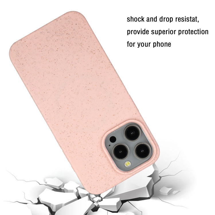 For iPhone 12 Pro Max Wheat MagSafe Magnetic Straw Material + TPU Phone Case(Pink) - iPhone 12 Pro Max Cases by buy2fix | Online Shopping UK | buy2fix