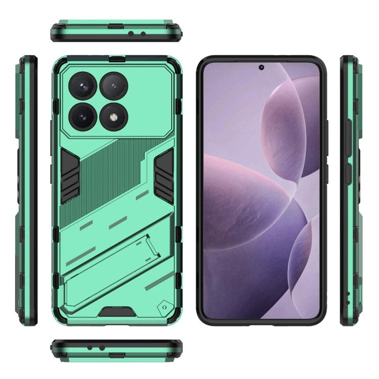 For Xiaomi Redmi K70 5G Punk Armor 2 in 1 PC + TPU Phone Case with Holder(Green) - K70 Cases by buy2fix | Online Shopping UK | buy2fix