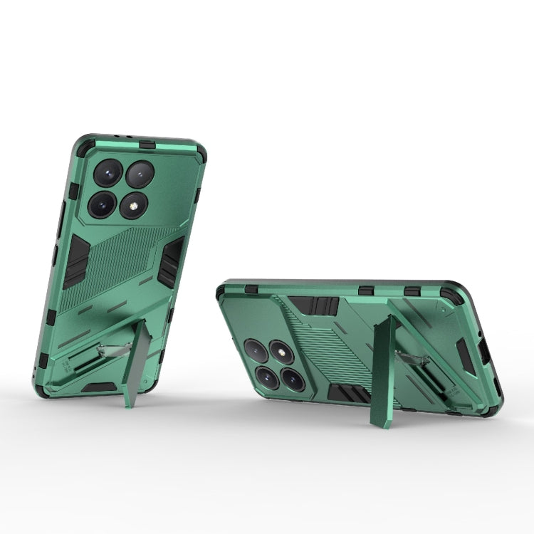 For Xiaomi Redmi K70 5G Punk Armor 2 in 1 PC + TPU Phone Case with Holder(Green) - K70 Cases by buy2fix | Online Shopping UK | buy2fix