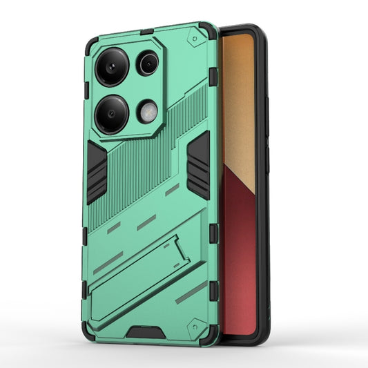 For Xiaomi Redmi Note 13 Pro 4G Global Punk Armor 2 in 1 PC + TPU Phone Case with Holder(Green) - Note 13 Pro Cases by buy2fix | Online Shopping UK | buy2fix