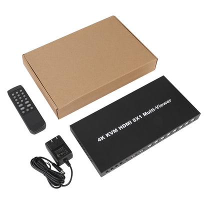NK-E80 4K 30Hz 8 In 1 Out HDMI 8-way Screen Splitter KVM Switch(EU Plug) - Switch by buy2fix | Online Shopping UK | buy2fix