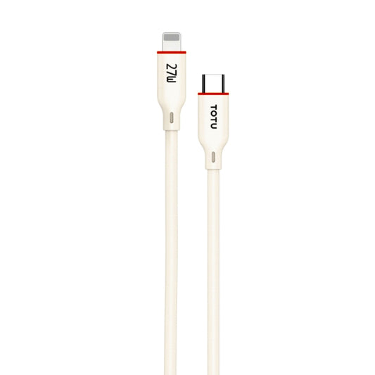 TOTU CB-6-PD 27W USB-C / Type-C to 8 Pin Silicone Data Cable, Length: 1m(Beige) - 2 in 1 Cable by TOTUDESIGN | Online Shopping UK | buy2fix