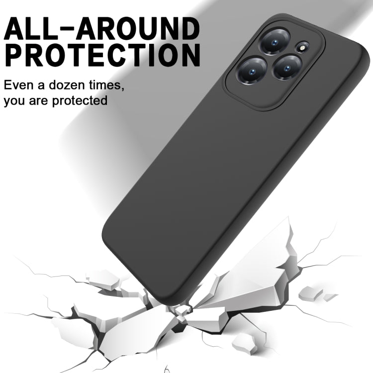 For Infinix Hot 40/Hot 40 Pro Solid Color Liquid Silicone Dropproof Full Coverage Protective Case(Black) - Infinix Cases by buy2fix | Online Shopping UK | buy2fix