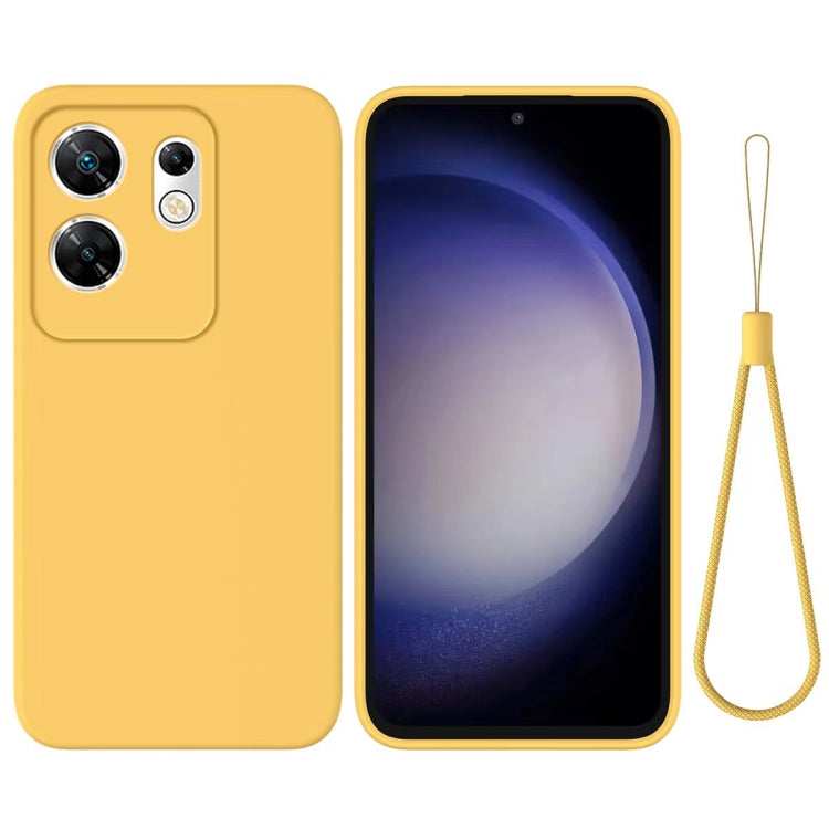 For Infinix Zero 30 4G Solid Color Liquid Silicone Dropproof Full Coverage Protective Case(Yellow) - Infinix Cases by buy2fix | Online Shopping UK | buy2fix