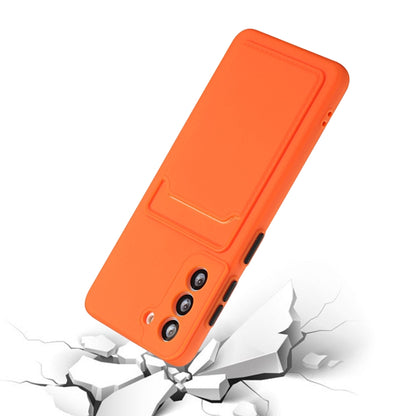 For Samsung Galaxy S24 5G / S25 5G Card Slot Design Shockproof TPU Phone Case(Orange) - Galaxy S24 5G Cases by buy2fix | Online Shopping UK | buy2fix