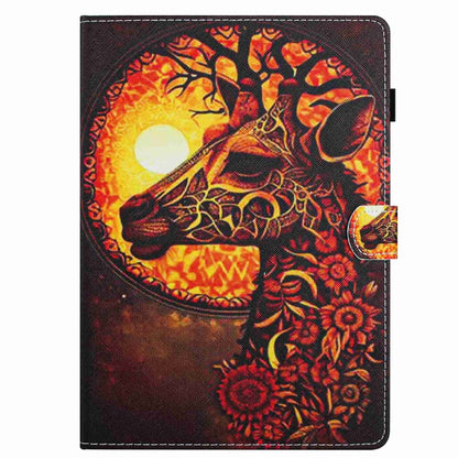 For iPad 11 Pro 2024 / 2020 / Air 4 10.9 Painted Pattern Stitching Smart Leather Tablet Case(Flower Deer) - iPad Air (2022) / (2020) 10.9 Cases by buy2fix | Online Shopping UK | buy2fix