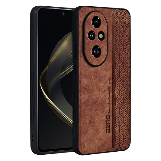 For Honor 200 AZNS 3D Embossed Skin Feel Phone Case(Brown) - Honor Cases by AZNS | Online Shopping UK | buy2fix