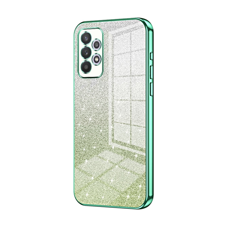 For Samsung Galaxy A32 4G Gradient Glitter Powder Electroplated Phone Case(Green) - Galaxy Phone Cases by buy2fix | Online Shopping UK | buy2fix