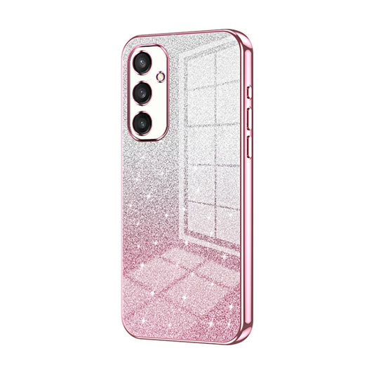 For Samsung Galaxy S24 5G Gradient Glitter Powder Electroplated Phone Case(Pink) - Galaxy S24 5G Cases by buy2fix | Online Shopping UK | buy2fix