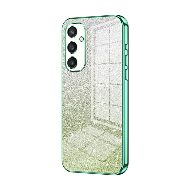 For Samsung Galaxy S24 5G Gradient Glitter Powder Electroplated Phone Case(Green) - Galaxy S24 5G Cases by buy2fix | Online Shopping UK | buy2fix