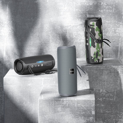 hoco HC16 Vocal Outdoor Bluetooth 5.3 Speaker Support TF Card / AUX / FM(Grey) - Desktop Speaker by hoco | Online Shopping UK | buy2fix