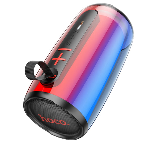 hoco HC18 Jumper Colorful Luminous Outdoor Bluetooth 5.1 Speaker Support TF Card / FM / TWS(Black) - Desktop Speaker by hoco | Online Shopping UK | buy2fix