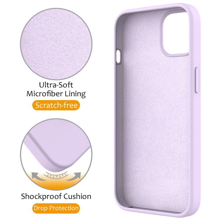 For iPhone 13 MagSafe Magnetic Liquid Silicone Phone Case with Ring Holder(Lilac Purple) - iPhone 13 Cases by buy2fix | Online Shopping UK | buy2fix
