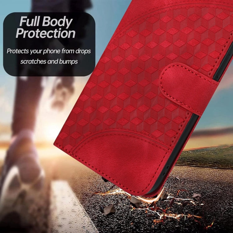 For iPhone 16 Pro Max YX0060 Elephant Head Embossed Phone Leather Case with Lanyard(Red) - iPhone 16 Pro Max Cases by buy2fix | Online Shopping UK | buy2fix