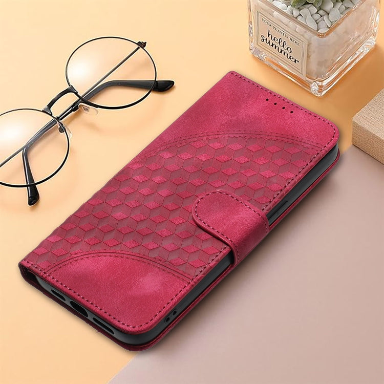 For OnePlus 12 YX0060 Elephant Head Embossed Phone Leather Case with Lanyard(Rose Red) - OnePlus Cases by buy2fix | Online Shopping UK | buy2fix