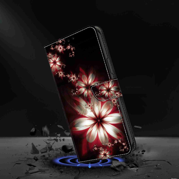 For Samsung Galaxy S24 5G Crystal 3D Shockproof Protective Leather Phone Case(Fantastic Flower) - Galaxy S24 5G Cases by buy2fix | Online Shopping UK | buy2fix