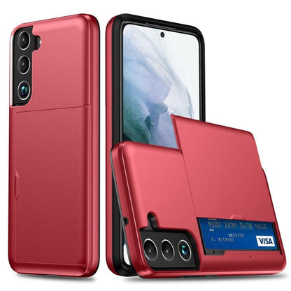 For Samsung Galaxy S25 5G Shockproof Armor Phone Case with Card Slot(Red) - Galaxy S25 5G Cases by buy2fix | Online Shopping UK | buy2fix