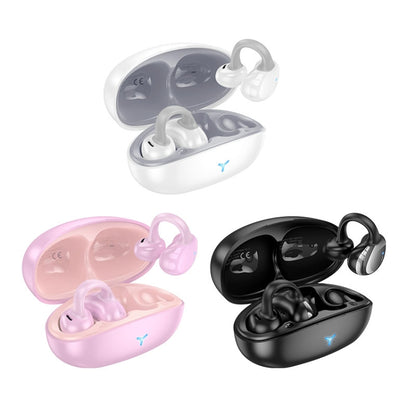hoco EW57 Ear Clip True Wireless TWS Bluetooth Earphone(Pink) - TWS Earphone by hoco | Online Shopping UK | buy2fix
