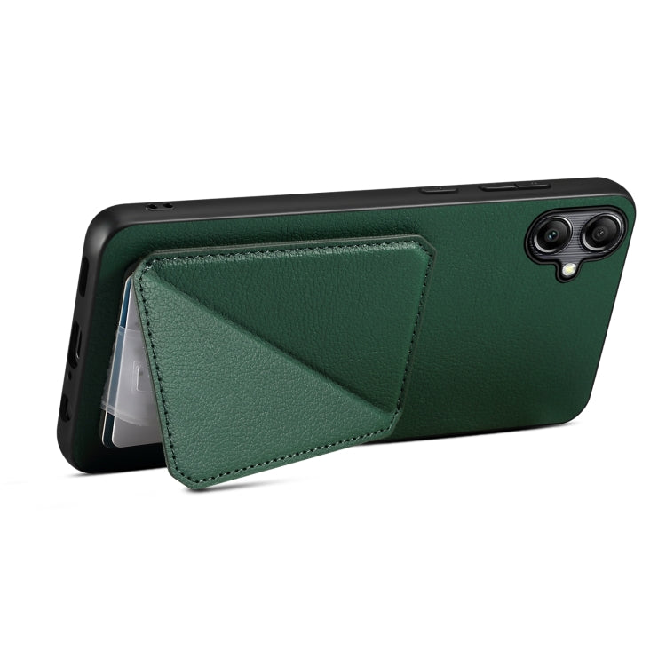 For Samsung Galaxy A22 5G Denior Imitation Calf Leather Back Phone Case with Holder(Green) - Galaxy Phone Cases by Denior | Online Shopping UK | buy2fix