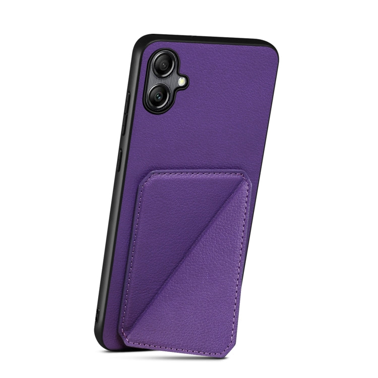 For Samsung Galaxy A32 5G Denior Imitation Calf Leather Back Phone Case with Holder(Purple) - Galaxy Phone Cases by Denior | Online Shopping UK | buy2fix