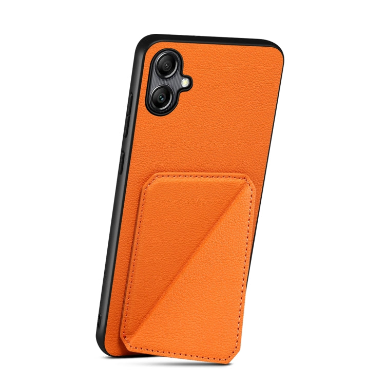 For Samsung Galaxy A53 5G Denior Imitation Calf Leather Back Phone Case with Holder(Orange) - Galaxy Phone Cases by Denior | Online Shopping UK | buy2fix