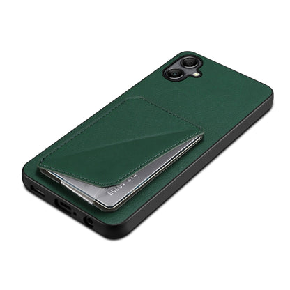 For Samsung Galaxy S24+ 5G Denior Imitation Calf Leather Back Phone Case with Holder(Green) - Galaxy S24+ 5G Cases by Denior | Online Shopping UK | buy2fix