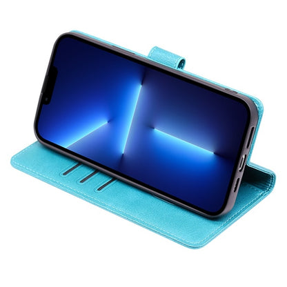 For Motorola Moto G Play 4G 2024 Calf Texture Buckle Flip Leather Phone Case(Light Blue) - Motorola Cases by buy2fix | Online Shopping UK | buy2fix