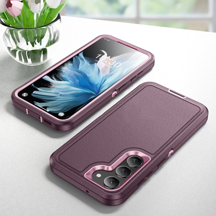 For Samsung Galaxy S24+ 5G / S25+ 5G Life Waterproof Rugged Phone Case(Purple + Pink) - Galaxy S24+ 5G Cases by buy2fix | Online Shopping UK | buy2fix