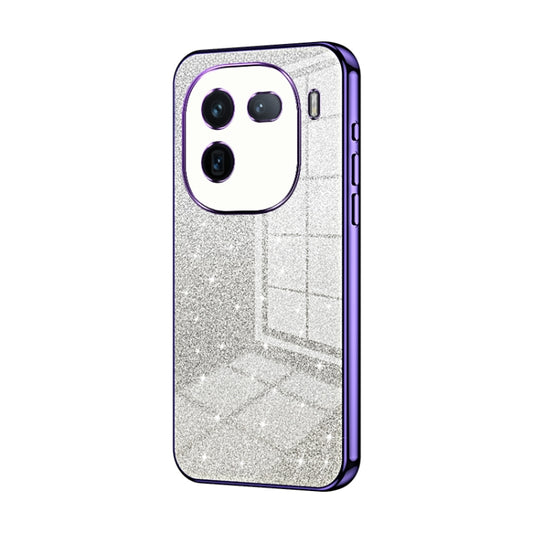 For vivo iQOO 12 Gradient Glitter Powder Electroplated Phone Case(Purple) - iQOO 12 Cases by buy2fix | Online Shopping UK | buy2fix