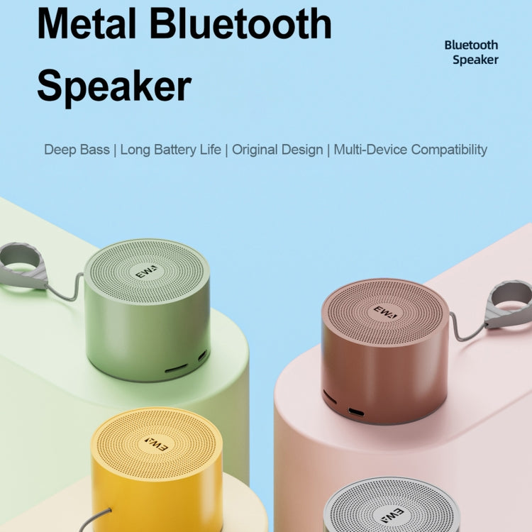 EWA A129 Mini Bluetooth 5.0 Bass Radiator Metal Speaker(Black) - Mini Speaker by EWA | Online Shopping UK | buy2fix
