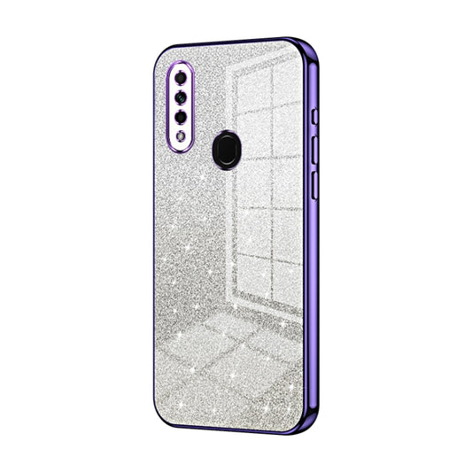 For OPPO A8 / A31 2020 Gradient Glitter Powder Electroplated Phone Case(Purple) - OPPO Cases by buy2fix | Online Shopping UK | buy2fix