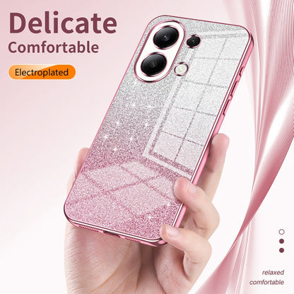 For Xiaomi Redmi K30S / Mi 10T Pro 5G Gradient Glitter Powder Electroplated Phone Case(Transparent) - Xiaomi Cases by buy2fix | Online Shopping UK | buy2fix