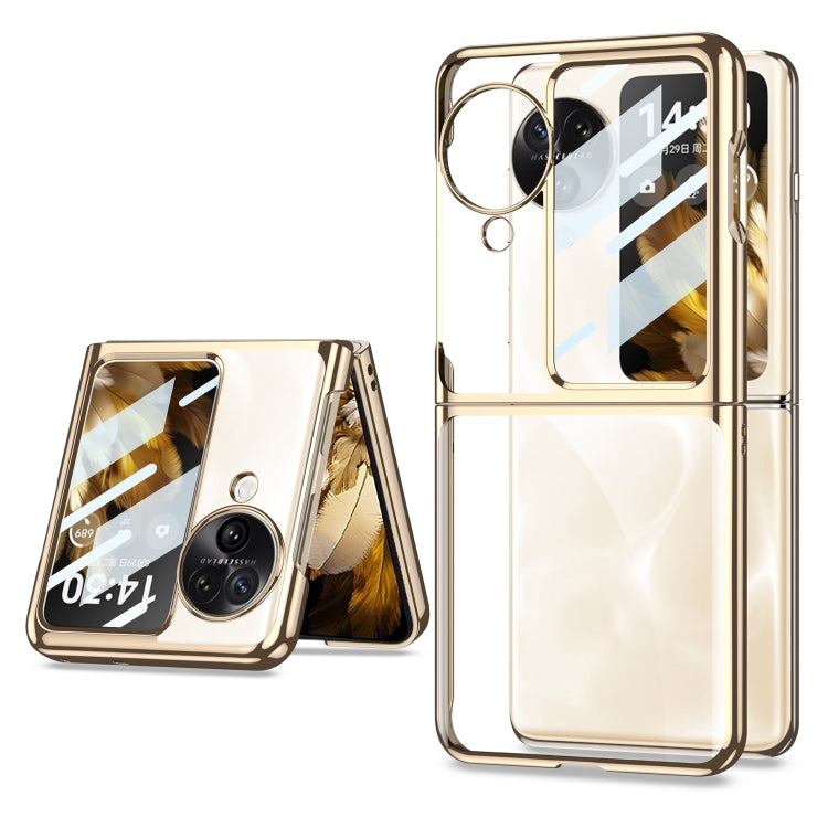 For OPPO Find N3 Flip GKK Integrated Electroplating Full Coverage Phone Case(Gold) - Find N3 Flip Cases by GKK | Online Shopping UK | buy2fix