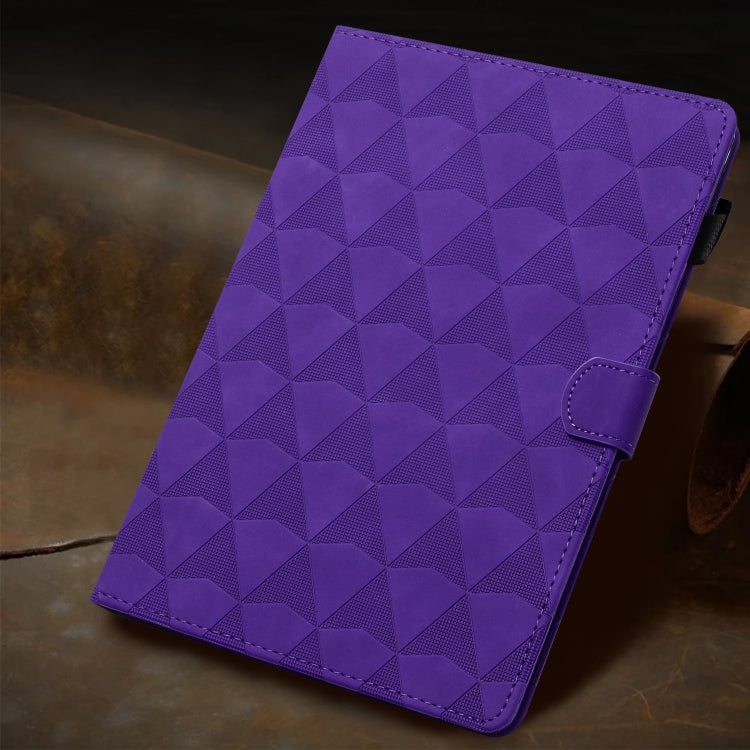 For iPad Pro 11 2024 Diamond Texture Embossed Leather Smart Tablet Case(Purple) - iPad Pro 11 2024 Cases by buy2fix | Online Shopping UK | buy2fix