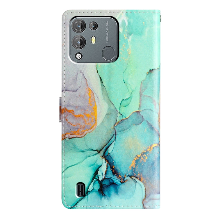 For Blackview A55 Pro Colored Drawing Leather Phone Case(Green Marble) - More Brand by buy2fix | Online Shopping UK | buy2fix